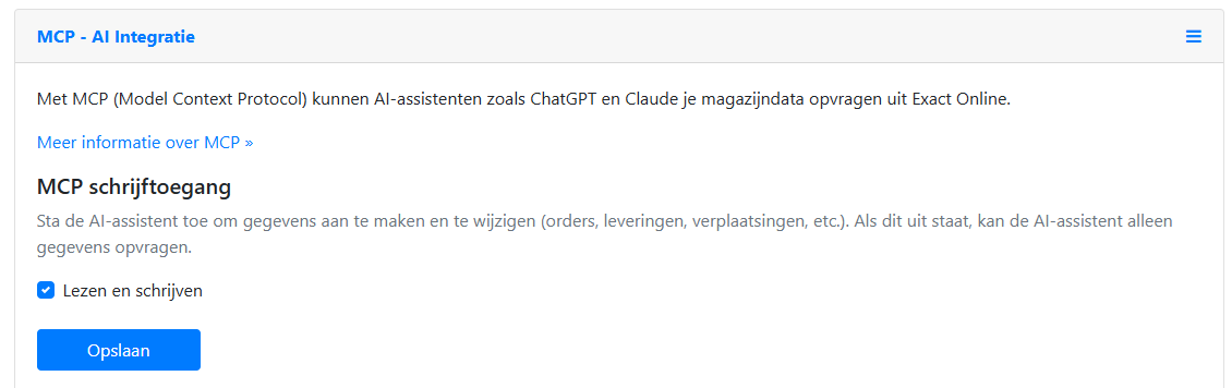 MCP write access setting in Ledger Botje