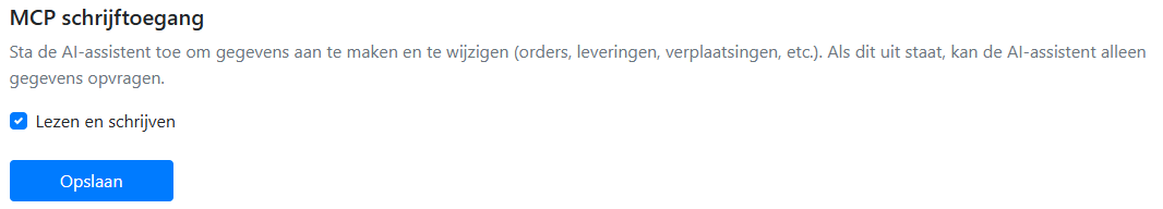 MCP-Schreibzugriff in Ledger Botje aktivieren